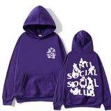 Anti Social Club Hoodie Printed Hoodie Fashion