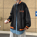 College Jacket Corduroy Baseball Uniform Men Spring and Autumn Personality Coat Jacket Students