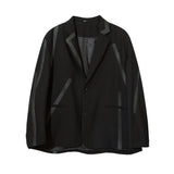 Men's Casual Suit Man Blzer Casual Suit Jacket Men's Loose Lapels Single-Breasted Suit Jacket