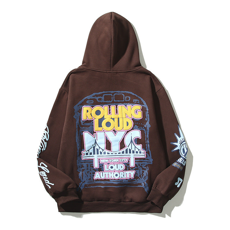 Grafitti Sweatshirts Men's and Women's Couple Print Graffiti Hooded Sweater