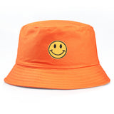 Smiley Face Cap Embroidered Fisherman Hat