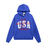 Rhude Hoodie USA Embroidered Hoodie Loose Men and Women