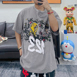 Rrr123 T Shirt Stereo Puff Print Retro Worn Looking Washed-out T-shirt