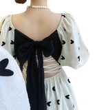 Marilyn Monroe Dress Summer Women's Bubble Sleeve Floral Dress