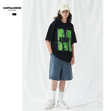 Preppy Aesthetic T Shirt Summer Printed Cotton Short Sleeve T-shirt Casual