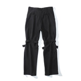 Man Fall Outfits Cargo Pants Ribbon Leggings Straight Casual Pants Men's Micro Flared Trousers