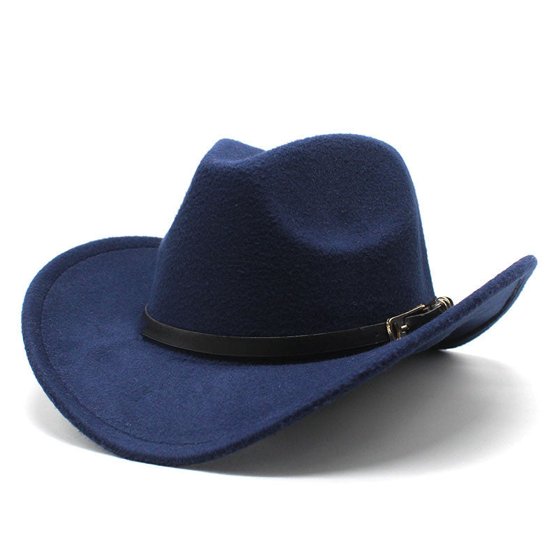 Cowboy Hats Cowboy Hat Autumn and Winter Woolen Hat for Men