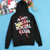 Anti Social Club Hoodie Men's Clothing Print Autumn and Winter Clothing Loose Men and Women