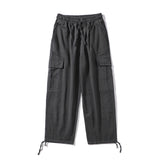 Man Fall Outfits Cargo Pants Straight Wide-Leg Pants Bloomers Men's Ankle-Tied Cargo Overalls BF Style
