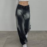 Julia Fox Low Rise Trousers Pocket Loose Wide Leg Pants Trousers for Women