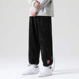 Mens Corduroy Pants Hong Kong Style Pants Men's Autumn Loose Sports Casual Pants
