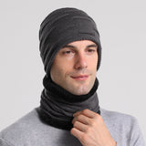 Mens Winter Hats Men's Autumn and Winter Fleece Lined Padded Warm Keeping Knitted Hat Winter