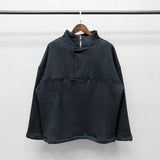 Fog Fear Of God Essentials Sweatshirt Half Zip Sweatshirt ABC Flocked Printed Stand Collar Pullover