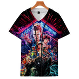 Hellfire Club Shirt Stranger Things Season 4 Hellfire Club Short Sleeve Baseball Uniform