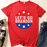 Let'S Go Brandon T Shirt English Letter Pattern Short Sleeve T-Shirt
