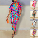 Nina Parker Graffiti Dress Long Sleeve Button Shirt Dress