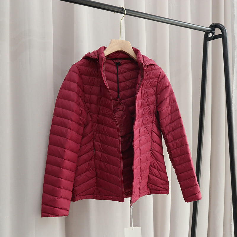 Women Winter Coats Puffer Jacket Down Coat Down Jacket Female Short Hood Light Thin and Loose Autumn Winter Warm Coat