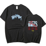 Travis Scott Astroworld Shirt T-shirt Fashion Men's and Women's Short-Sleeved Top