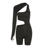 Autumn Summer Long-Sleeve Sexy Cutout Sports Jumpsuit