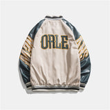 Cream Color Varsity Jacket Baseball Uniform Men's Spring and Autumn Hip Hop Multicolor Jacket Jacket