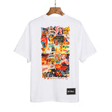 We11 Done T Shirts Graffiti Retro Poster Summer Casual Men and Women