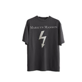 Marilyn Manson T Shirt Vintage Vintage Lightning Print Short Sleeve Loose Casual Men and Women