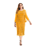 Nina Parker Black Dress plus Size Rhinestone Chiffon Bell Sleeve Dress