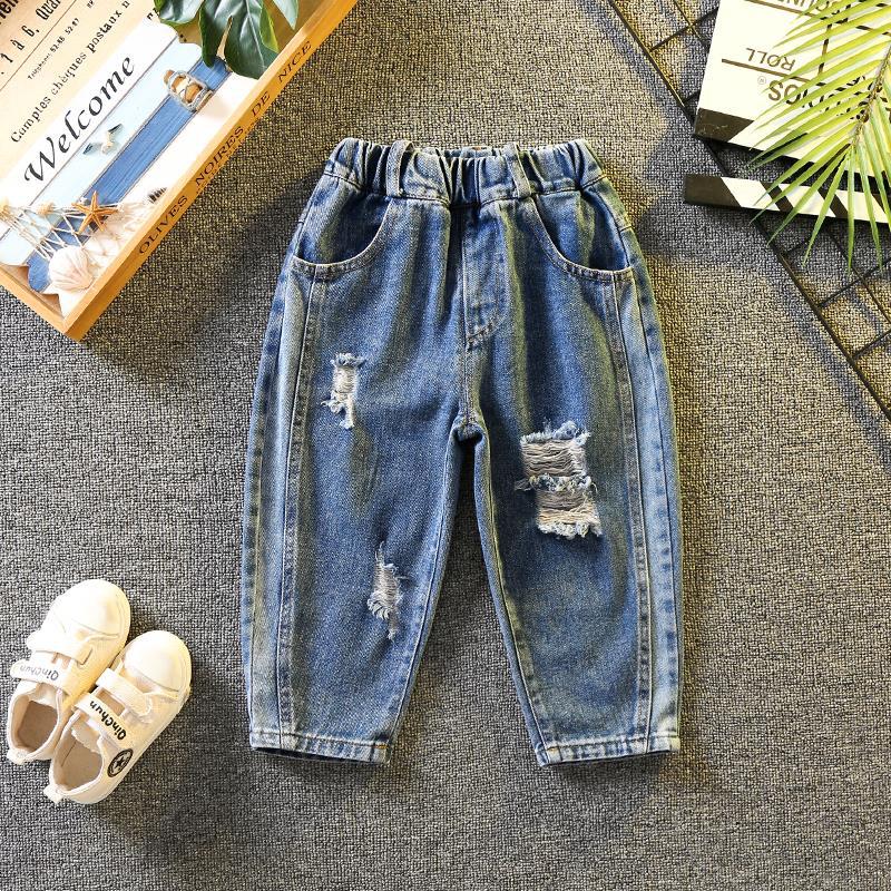 Toddler Boys Pants Boys' Ripped Jeans Spring and Autumn Loose