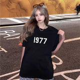 Fear of God Essentials 1977 T-Shirt Double Line Printed Short Sleeve T-shirt