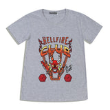 Hellfire Club Shirt Stranger Things Printed Cotton Short Sleeve T-shirt