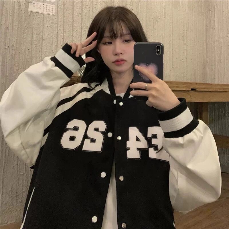 Baggy Jacket Autumn and Winter Embroidery Jacket Baseball Uniform Jacket