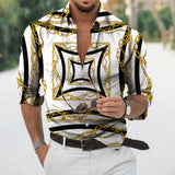 Men Beach T Shirts Long Sleeve Shirt Spring and Autumn