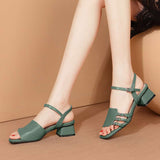 Nude Block Heel Peep Toe Sandals