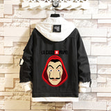 Comic Denim Jacket Men's and Women's Spring and Autumn Fashion Casual Denim Jacket