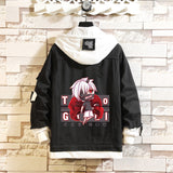 Comic Denim Jacket Men and Women Fashion Fall Winter Cowboy Sweater Coat Top