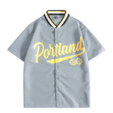 Baggy Baseball Jersey Printed Loose Baseball Uniform Shirt Short Sleeve