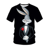 Bugs Bunny Shirt Summer Crew Neck T-shirt Short Sleeves