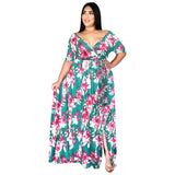 Nina Parker plus Size Dresses Short Sleeve Sexy Beach Dress