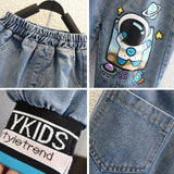 Toddler Boys Pants Boys' Jeans Spring and Autumn Ankle-Tied