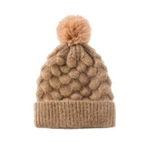 Women Winter Hats Winter Women Woolen Cap Solid Color Warm Knitted Hat