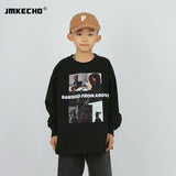 Kids Present Thoroughbred Doberman Dog Print T-Shirt Sweater Boy Children's Autumn Clothing Loose round Neck