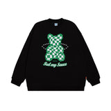 Preppy Aesthetic Sweatshirt Men's Autumn Green Printing round Neck Couple Wear