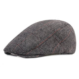 Check Beret Hat Beret Men's Peaked Cap Warm Hat