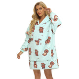 Hoodies Blankets Hooded Sweater Lazy Blanket plus Velvet Thickened