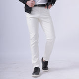 Men Leather Pants Spring/Summer Thin Men's Stretch Slim Fit Leather Pants