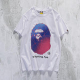 Shark Print T Shirt Camouflage Cotton Short Sleeve T-Shirt Half Sleeve