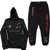 Travis Scott Astroworld Hoodie & Pant 2 Piece Set Letter Sports Suit Pants Sweater