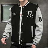 Varsity Bomber Jacket Baseball Jacket Men's Spring and Autumn Youth Student Pilot Jacket Men