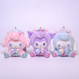 My Melody Plush Turned Unicorn Clow M Melody Cinnamoroll Babycinnamoroll Cute Plush Doll Pendant Bag Hanging Ornament Kulomi