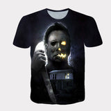 Michael Myers T Shirt Summer Loose Fashion Print round Neck Women's T-shirt